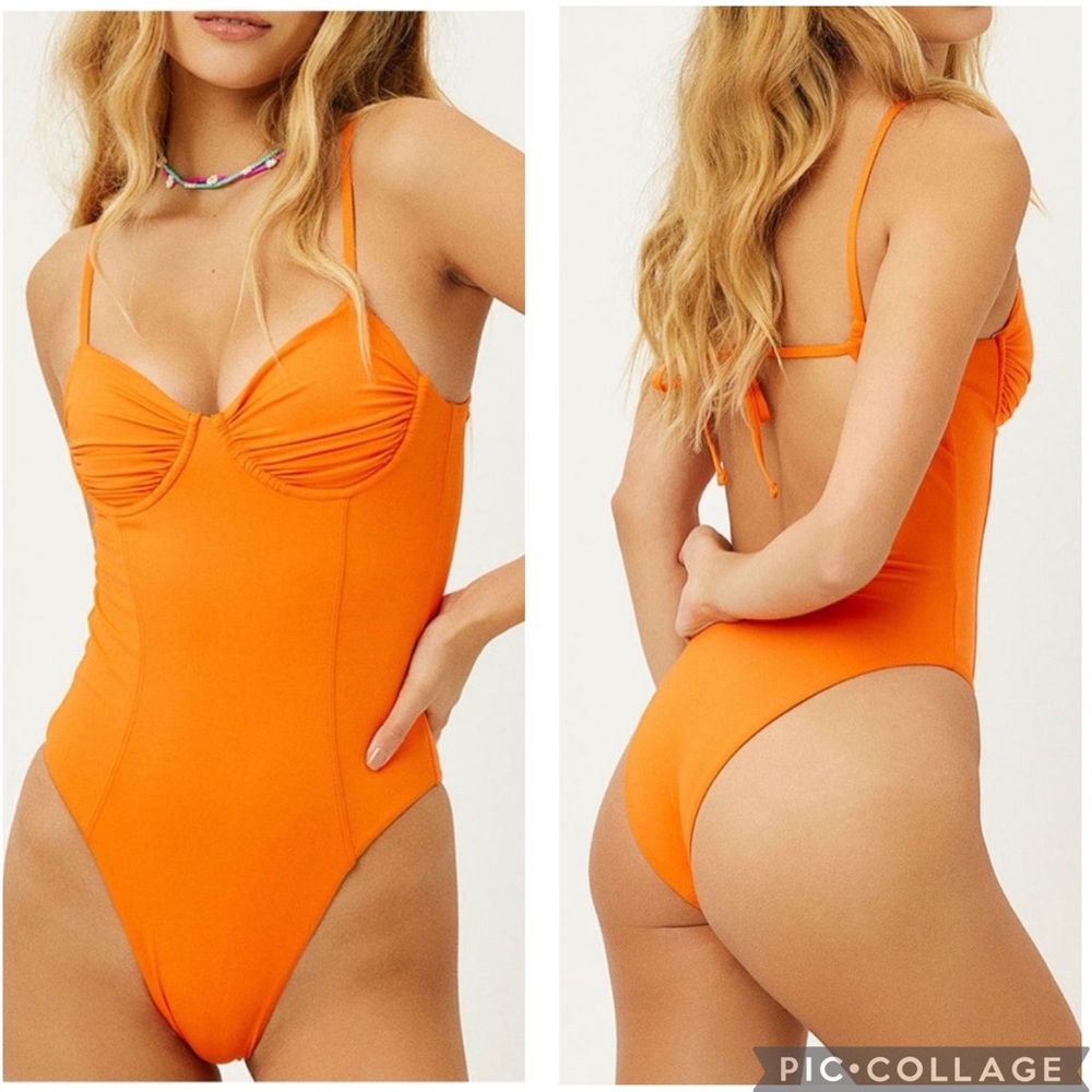 FRANKIE’S BIKINIS Lorelai Cheeky One Piece Swimsuit Sz S